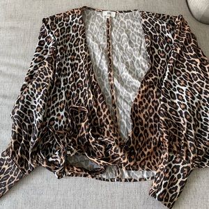 LPA Cheetah Print Blouse